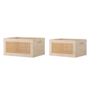 Bloomingville - Piana Opbevaringskasse, Natur, FSC® 100%, fyrretræ - L36 × H19 × B26/L39 × H20 × B29 cm, sæt med 2