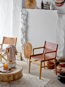 Bloomingville - Ollie Loungestol, Brun, Læder - L55 × H84 × B60 cm