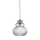 Bloomingville - Sybia Pendel, Grå, Glas - Ø31,5 × H33 cm