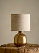 Bloomingville - Agni Bordlampe, bronze, Stentøj - Ø15 × H25,5 cm