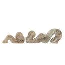 Bloomingville - Liabella Lysestage, Natur, Marmor - L25 × H10 × B4/L15 × H7 × B4 cm, sæt med 2