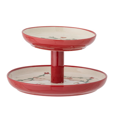 Bloomingville - Yule Etagere, Natur, Stentøj - Ø22 × H13 cm