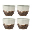 Bloomingville - Paula Kop, Multipak, Brun, Stentøj - Ø7 × H8 cm, sæt med 4