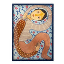 Bloomingville - Floriesta Illustration med ramme, Multifarvet, Fyrretræ - L52 × H72 × B2,5 cm