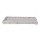 Bloomingville - Majsa Fad, Hvid, Marmor - L35 × H3 × B35 cm
