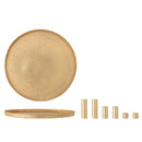 Bloomingville - Maxime Lysestage, Guld, Jern - Ø30 × H8 cm, sæt med 7