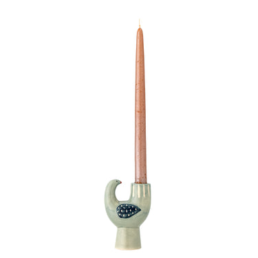 Bloomingville - Trudy Lysestage, Blå, Stentøj - L9 × H12,5 × B6 cm