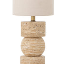 Bloomingville - Marci Bordlampe, Natur, Travertin - Ø19 × H53 cm