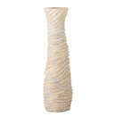 Bloomingville - Damien Vase, Hvid, Stentøj - Ø9,5 × H31,5 cm