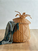 Bloomingville - Anann Kurv m/låg, Natur, Polyrattan - Ø49 × H60 cm