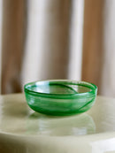 Bloomingville - Amelie Skål, Grøn, Glas - Ø21,5 × H7,5 cm