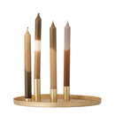 Bloomingville - Maxime Lysestage, Guld, Jern - Ø30 × H8 cm, sæt med 7