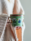 Bloomingville - Peo Krus, Grøn, Stentøj - Ø9,5 × H8 cm, sæt med 4