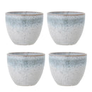Bloomingville - Paula Kop, Multipak, Blå, Stentøj - Ø7 × H8 cm, sæt med 4