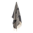 Bloomingville - Anek Plaid, Sort, Bomuld - L150 × B130 cm
