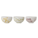Bloomingville - Palma Skål, Multifarvet, Stentøj - Ø11,5 × H6,5 cm, sæt med 3