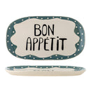 Bloomingville - Soline Serveringsfad, Multifarvet, Stentøj - L40 × H2,5 × B25 cm