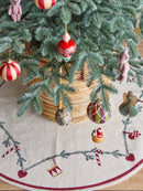 Bloomingville - Yule Juletræstæppe, Natur, Bomuld - Ø110 cm