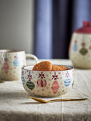 Bloomingville - Ornamentia Skål, Multifarvet, Stentøj - Ø13 × H7 cm, sæt med 4