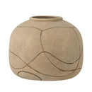Bloomingville - Niza Deko Vase, Natur, Terrakotta - Ø20 × H16,5 cm