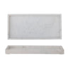 Bloomingville - Majsa Fad, Hvid, Marmor - L38 × H3 × B18 cm