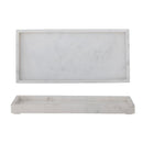 Bloomingville - Majsa Fad, Hvid, Marmor - L38 × H3 × B18 cm