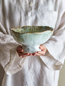 Bloomingville - Joby Skål, Blå, Stentøj - Ø24 × H13 cm
