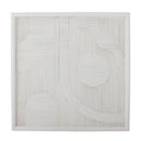 Bloomingville - Patina Vægdekoration, Hvid, Polyresin - L42 × H42 × B3 cm