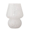 Bloomingville - Halim Vase, Hvid, Glas - Ø13 × H18,5 cm