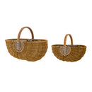 Bloomingville - Vibber Kurv, Natur, Rattan - L40 × B26 × H29/L50 × B32 × H37 cm, sæt med 2