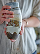 Bloomingville - Paula Kop, Multipak, Grå, Stentøj - Ø7 × H8 cm, sæt med 4