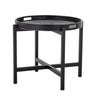 Bloomingville - Milli Bakkebord, Sort, Rattan - Ø60 × H47 cm