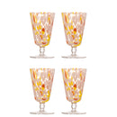 Bloomingville - Lilya Vinglas, Multipak, Rosa, Glas - Ø8 × H14,5 cm, sæt med 4
