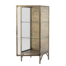 Bloomingville - Saone Skab, Messing, Hærdet glas - L45 × H110 × B40 cm