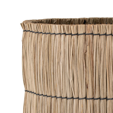 Bloomingville - Elit Kurv, Natur, mendonggræs - Ø33,5 × H37/Ø38,5 × H42,5 cm, sæt med 2