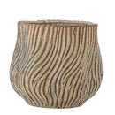 Bloomingville - Dua Urtepotteskjuler, Brun, Stentøj - Ø19 × H17 cm