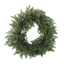 Bloomingville - Juniper Krans, Grøn, Kunstige Blomster - Ø55 × H12 cm