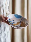 Bloomingville - Imogen Skål, Multifarvet, Stentøj - Ø24 × H8 cm