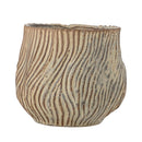 Bloomingville - Dua Urtepotteskjuler, Brun, Stentøj - Ø19 × H17 cm