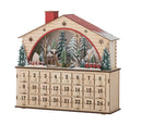 Bloomingville - Melvin Kalender m/lys, Natur, Krydsfiner - L36 × H34 × B10 cm