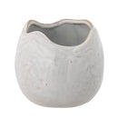 Bloomingville - Pennie Urtepotteskjuler, Hvid, Stentøj - L16,5 × H11 × B13 cm
