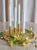 Bloomingville - Maxime Lysestage, Guld, Jern - Ø30 × H8 cm, sæt med 7