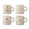 Bloomingville - Christy Kop, Multipak, Natur, Stentøj - Ø7 × H6 cm, sæt med 4