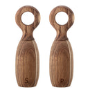 Bloomingville - Martim Salt & Peberkværn, Brun, Akacie - Ø6,5 × H21 cm, sæt med 2
