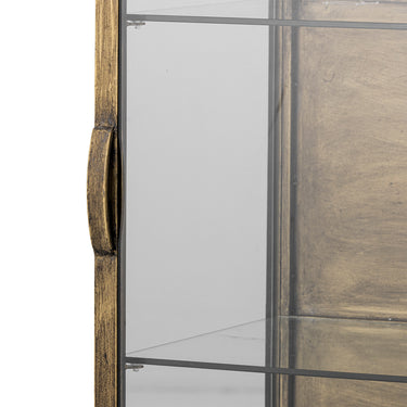 Bloomingville - Saone Skab, Messing, Hærdet glas - L45 × H110 × B40 cm