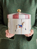 Bloomingville - Merry-go-round Krukke m/låg, Multifarvet, Stentøj - Ø19,5 × H20,5 cm
