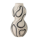 Bloomingville - Nicola Vase, Sort, Stentøj - Ø17,5 × H34 cm