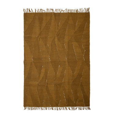 Bloomingville - Zola Tæppe, Brun, Uld - L200 × B140 cm