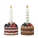 Bloomingville - Hooray Fødselsdagsdekoration, Multifarvet, Polyresin - Ø11,5 × H20,5 cm, sæt med 2