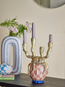 Bloomingville - Medusa Lysestage, Guld, Polyresin - L22 × H32 × B15 cm